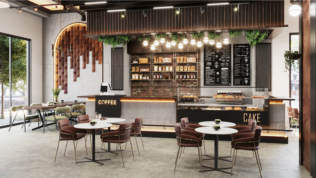Modern Cafe Coffee Shops Interior Design in Dubai