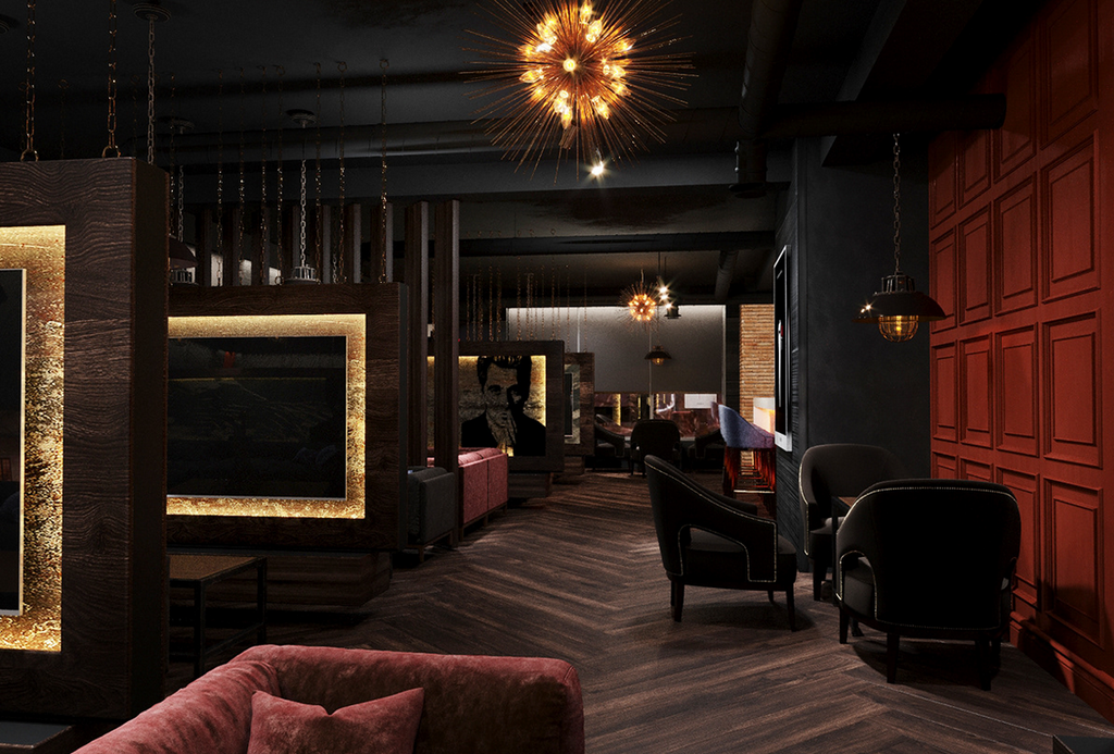 Trendy Hookah  Bar Interior Design in Dubai