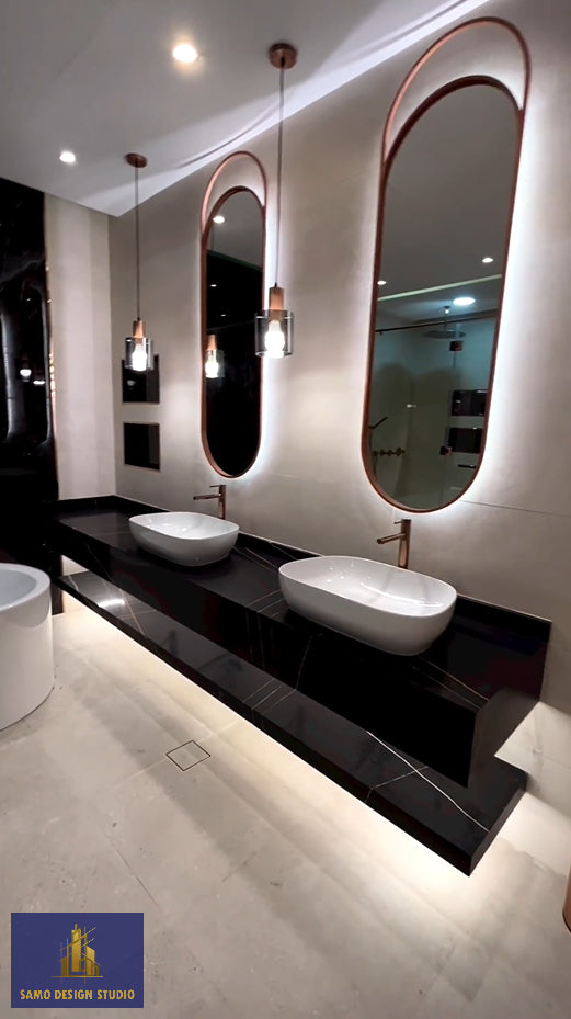 Nero Quartz Marble Bathroom Material